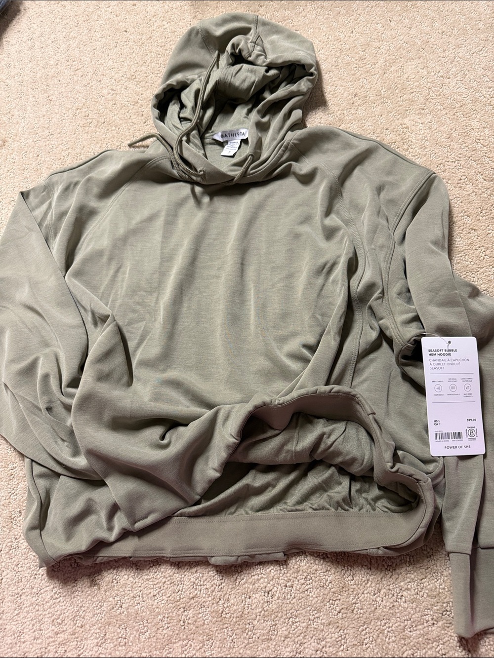 Athleta Bubble Hem Hoodie